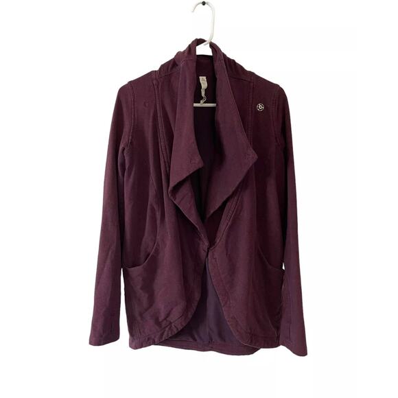 Lululemon That's a Wrap Heathered Bordeaux Drama Button Jacket Size 4 Small - Picture 3 of 10